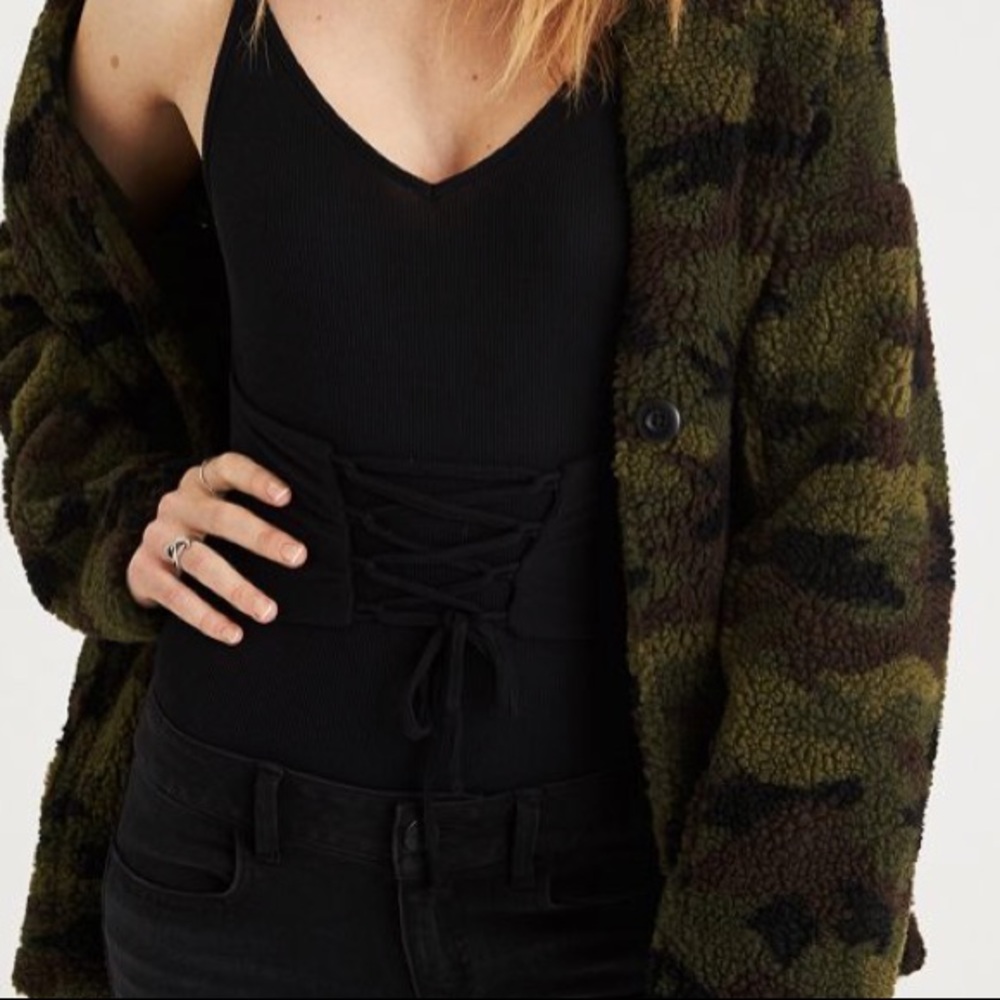 🆕Soft and Sexy 🖤 black corset bodysuit